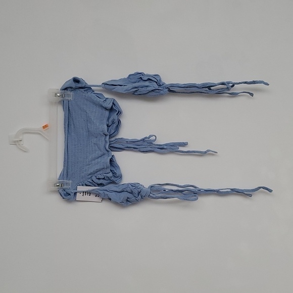 Ruched Off Shoulder Top With Tie Front Skirt Set b37 - Picture 9 of 11